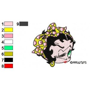 Betty Boop Embroidery Design 37